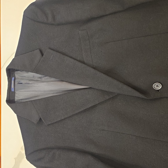 Club Room Cashmere Silk Wool Single Breasted Black Blazer Sports Jacket Size 44 - Picture 3 of 10